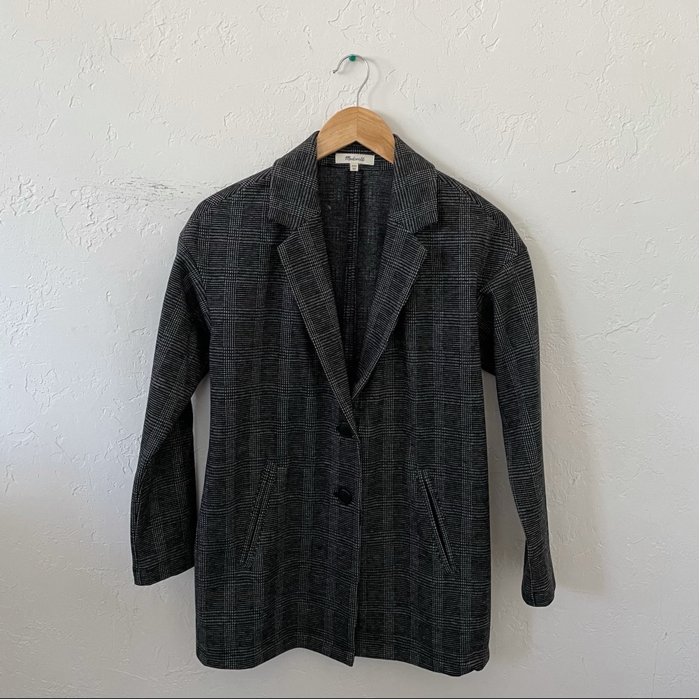 Madewell Glen Plaid Knit Blazer
